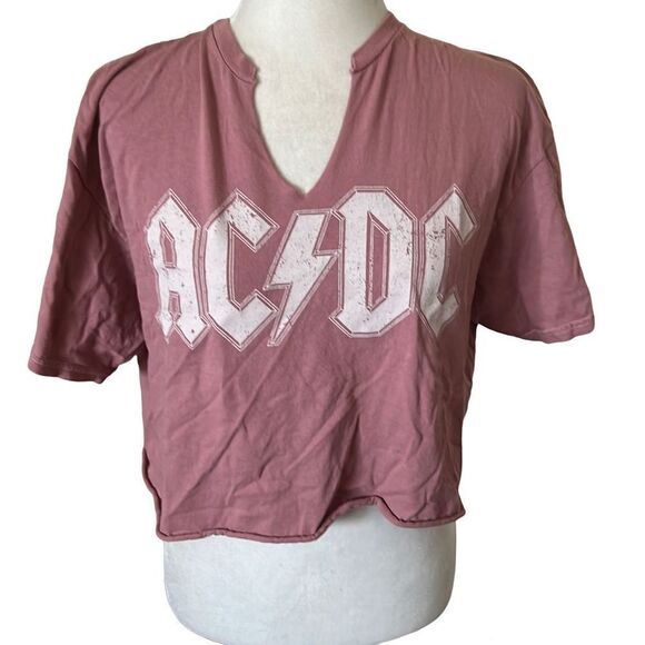 AC/DC band tee cropped style - Picture 1 of 4